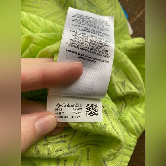 Columbia NWT Women's S See Through You Sheer Burnout Peplum Short Sleeve Top - Picture 11 of 11